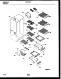 SHELVES AND SUPPORTS Diagram and Parts List for MRS20HRAD0  Frigidaire Refrigerator