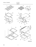 SHELVES Diagram and Parts List for GLRT185TDW3  Frigidaire Refrigerator