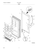 DOOR Diagram and Parts List for GLFH21F8HBG  Frigidaire Freezer