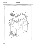 CABINET Diagram and Parts List for WFC25M3AW0  Westinghouse Freezer