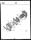 DOOR PARTS Diagram and Parts List for GF690RXD1  Frigidaire Range