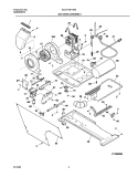 DRY MTR, BELT Diagram and Parts List for GLGT1041AS0  Frigidaire Washer Dryer Combo