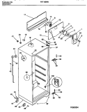 CABINET WITH FAN ASSEMBLY Diagram and Parts List for FRT18BRBW2  Frigidaire Refrigerator