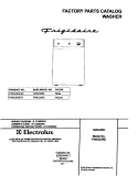 COVER Diagram and Parts List for FWX233RET1  Frigidaire Washer