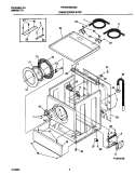 CABINET DOOR AND TOP Diagram and Parts List for FWTR549GG  Frigidaire Washer