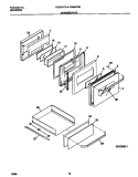 DRAWER / DOOR Diagram and Parts List for FGB557CBSD  Frigidaire Wall Oven