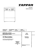 COVER Diagram and Parts List for TGF303BWA  Tappan Range