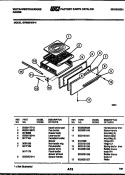 BROILER DRAWER PARTS Diagram and Parts List for GF600HXW4  Frigidaire Range