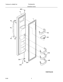 FREEZER DOOR Diagram and Parts List for FGHS2644KM0  Frigidaire Refrigerator