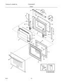 DOOR Diagram and Parts List for FGGS3065KWF  Frigidaire Range