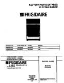 COVER Diagram and Parts List for FEF353CGSA  Frigidaire Range
