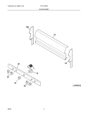 BACKGUARD Diagram and Parts List for FPF312DSB  Frigidaire Range