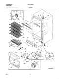 CABINET Diagram and Parts List for FFU17F9GW5  Frigidaire Freezer