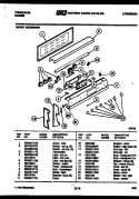 BACKGUARD Diagram and Parts List for RGS36BNW1  Frigidaire Range
