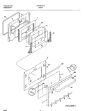 DOOR Diagram and Parts List for FES387CHSD  Frigidaire Range