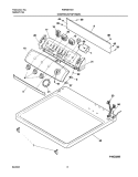 CONTROL PANEL Diagram and Parts List for FGR341AS1  Frigidaire Dryer