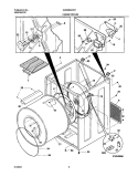 DRY CAB, HEATER Diagram and Parts List for GLEQ642AS1  Frigidaire Dryer