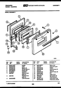 DOOR PARTS Diagram and Parts List for RG533NW1  Frigidaire Range