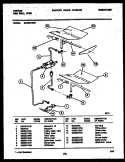 BURNER AND GAS CONTROL Diagram and Parts List for 12-4980-00-05  Tappan Wall Oven