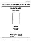 COVER Diagram and Parts List for MFU21M3BW2  Frigidaire Freezer
