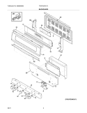 BACKGUARD Diagram and Parts List for FGGF304DLF2  Frigidaire Range