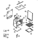 BODY Diagram and Parts List for G30NW1  Frigidaire Range