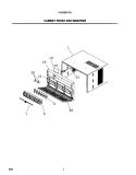 CABINET FRONT AND WRAPPER Diagram and Parts List for FAC083J7A2  Frigidaire Air Conditioner