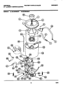 WASHER - TUBS, HOSES, MOTOR Diagram and Parts List for MLXE62RBD1  Frigidaire Washer Dryer Combo