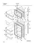 Part Location Diagram of 240493502 Frigidaire DOOR-Freezer