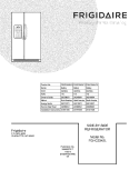 COVER Diagram and Parts List for FGHC2342LF0  Frigidaire Refrigerator