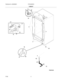 CABINET Diagram and Parts List for CFU12M2AW3  Uni Freezer