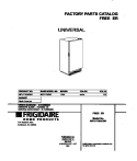 COVER Diagram and Parts List for MFU17M3GW1  Frigidaire Freezer