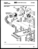 DRYER MOTOR, BLOWER AND BELT Diagram and Parts List for LC248DW5  Frigidaire Washer