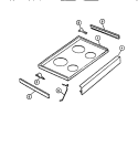 TOP Diagram and Parts List for REM638BDL5  Frigidaire Range