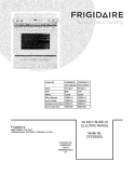 COVER Diagram and Parts List for CFES3025LW1  Frigidaire Range