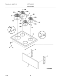 TOP/DRAWER Diagram and Parts List for XFEF3000LWB  Frigidaire Range