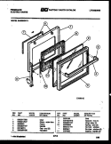 DOOR PARTS Diagram and Parts List for RA30BEL3  Frigidaire Range