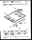 COOKTOP PARTS Diagram and Parts List for GF470HXD5  Frigidaire Range