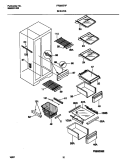 SHELVES Diagram and Parts List for FRS22ZRFW2  Frigidaire Refrigerator