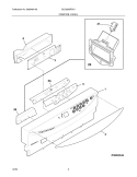 CONTROL PANEL Diagram and Parts List for GLD2250RDC1  Frigidaire Dishwasher