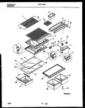 SHELVES AND SUPPORTS Diagram and Parts List for WRT17NRBD0  Frigidaire Refrigerator