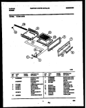 BROILER DRAWER PARTS Diagram and Parts List for 72-3651-23-05  Tappan Range