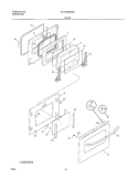 DOOR Diagram and Parts List for PLCS389DCB  Frigidaire Range