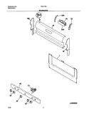 BACKGUARD Diagram and Parts List for TGF317BUA  Tappan Range