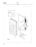 DOOR Diagram and Parts List for R22CW10  Frigidaire Freezer