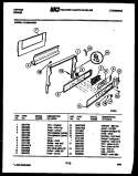BACKGUARD Diagram and Parts List for 30-3858-23-05  Tappan Range