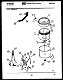 TUB DETAIL Diagram and Parts List for AWP330G1D  Kelvinator Washer