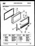 UPPER OVEN DOOR PARTS Diagram and Parts List for 73-3951-23-01  Tappan Range