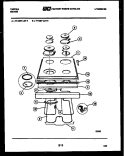 COOKTOP AND BROILER PARTS Diagram and Parts List for 77-4987-00-05  Tappan Microwave Oven Combo