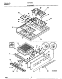 TOP / DRAWER Diagram and Parts List for MGF333SEWC  Frigidaire Range